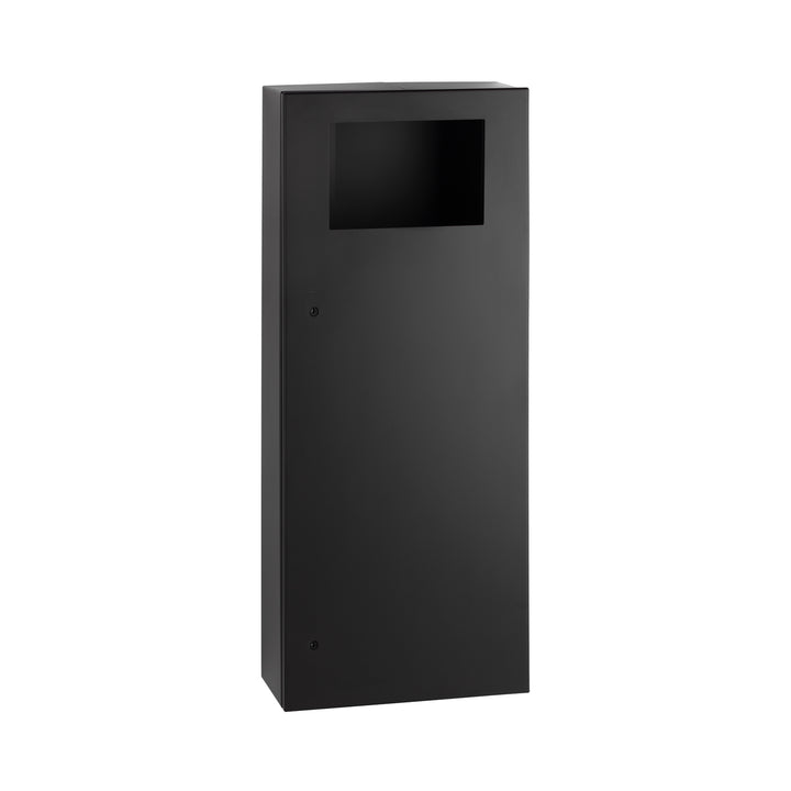 Bobrick B-35649.MBLK Surface-Mtd. Waste Receptacle, 12-Gal., Matte Black — manufacturer product image