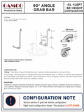 GAMCO 150S-5L representative manufacturer technical sheet; right-hand configuration shown; product sold is LEFT-HAND