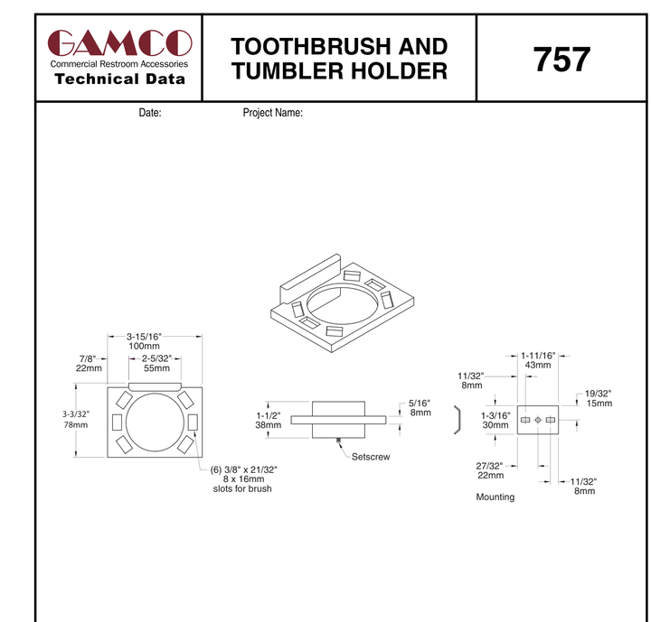 GAMCO 757 manufacturer visual evidence
