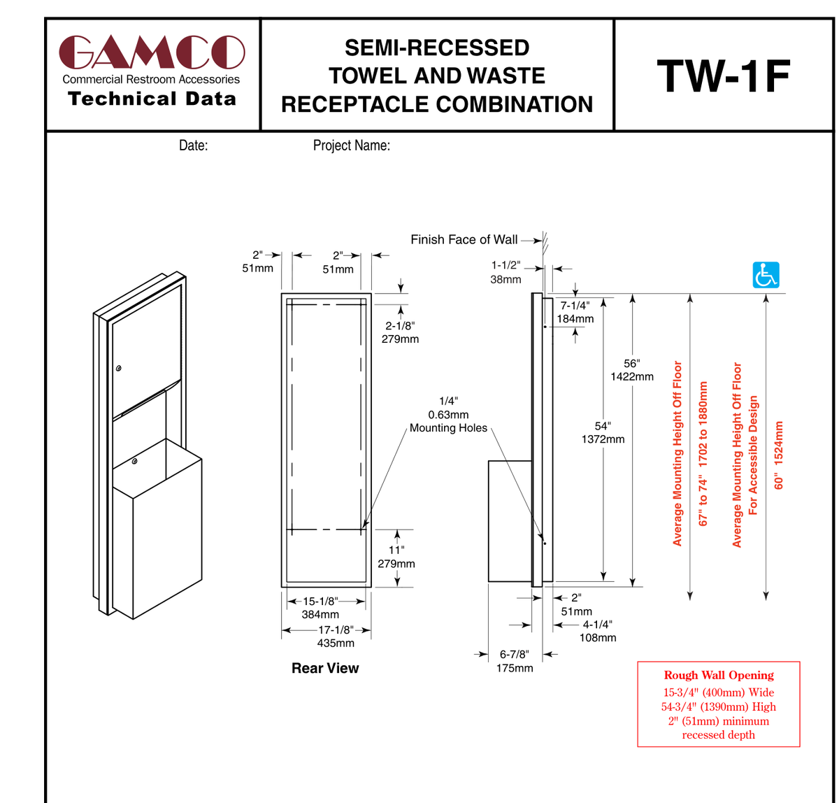 GAMCO TW-1F manufacturer visual evidence