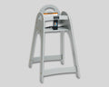 Koala KB105-01-KD grey Designer high chair shown assembled; ships unassembled