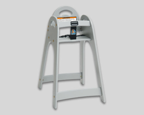 Koala KB105-01-KD grey Designer high chair shown assembled; ships unassembled