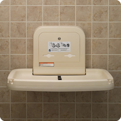 Koala KB200 cream changing station open; installed context for 466-00-KIT